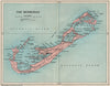 THE BERMUDAS. Vintage map. Bermuda 1927 old vintage plan chart