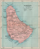 BARBADOS. Vintage map. West Indies Caribbean 1927 old vintage plan chart