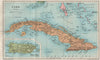 CUBA. Vintage map. Inset Puerto Rico. West Indies. Caribbean 1927 old