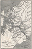 PANAMA CANAL. Vintage map. Railway. Shows canal zone. Caribbean 1927 old