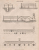 Agriculture. Farm buildings section. Stables barn shed granary. BRITANNICA 1860