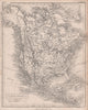 NORTH AMERICA. Russian Alaska. United States Canada Mexico. BRITANNICA 1860 map