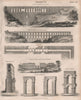 Aqueducts. Antioch Pyrgos Mytelene Lesbos Roman. BRITANNICA 1860 old print