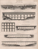 Aqueducts. Metz Pont du Gard Nimes Maintenon Slateford Chirk Pont Cysylte 1860