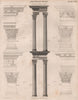 Architecture. Examples of the Roman Corinthian. BRITANNICA 1860 old print