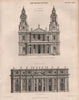 St. Paul's Cathedral (west front elevation); St. Peters, Rome (east front) 1860