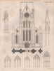 Church religious cathedral architecture 1. BRITANNICA 1860 old antique print
