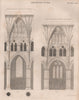 LINCOLN CATHEDRAL. Sectional compartments of the nave & choir. BRITANNICA 1860