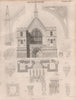 Church religious cathedral architecture 2. BRITANNICA 1860 old antique print