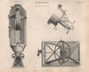 Shuckburgh Five feet Equatorial telescope. Front view. Eye Piece 1860 print