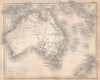 Australasia. Australia explorers' routes Stuart Burke Wills. BRITANNICA 1860 map