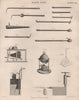 Blow Pipe. Victorian engineering. BRITANNICA 1860 old antique print picture