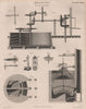 Brewing. Mashing Engine. BRITANNICA 1860 old antique vintage print picture
