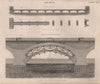 Old Waterloo Bridge, London. Section of an Arch with the centre. BRITANNICA 1860