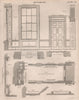 Door and window elevations. Building. BRITANNICA 1860 old antique print