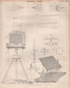 Burning Glass. Burning lens. BRITANNICA 1860 old antique vintage print picture