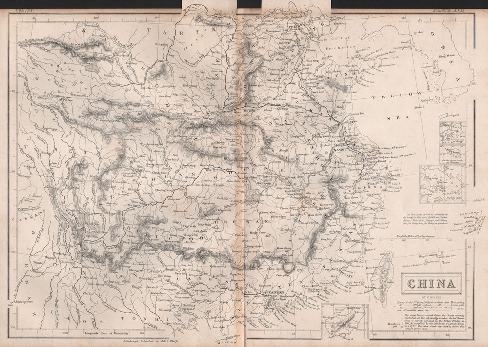CHINA from Admiralty charts & Jesuits maps. Hong Kong inset. BRITANNICA 1860