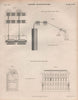 Cotton Manufacture. Tube frame. Fly frame. BRITANNICA 1860 old antique print