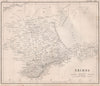 Crimea. Ukraine/Russia. BRITANNICA 1860 old antique vintage map plan chart