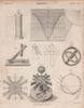 Dialling. Sundials 2. BRITANNICA 1860 old antique vintage print picture