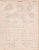 Diamonds. Diamond cutting. Shapes. BRITANNICA 1860 old antique print picture