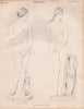 Drawing. Venus de Medicis. Venus of the Capitol. BRITANNICA 1860 old print