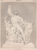 Drawing. Group of the Laocoon. BRITANNICA 1860 old antique print picture