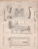 VICTORIAN ENGINEERING DRAWING of a furnace. BRITANNICA 1860 old antique print