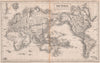 The World, on Mercator's projection. Unusually centred on Asia 1860 old map