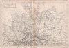 Northern Germany. Railways. BRITANNICA 1860 old antique vintage map plan chart