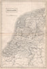 Holland. Netherlands. Railways. BRITANNICA 1860 old antique map plan chart