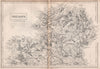 IRELAND NORTH. Railways & coaching routes. BRITANNICA 1860 old antique map