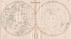 POLAR REGIONS in Hemispheres. North Pole South Pole. Exploration 1860 old map