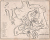 Plan of Ancient Rome. BRITANNICA 1860 old antique vintage map chart