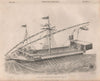 Ship-Building. Galley of the seventeenth century, from Van Eyck. BRITANNICA 1860