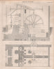 VICTORIAN ENGINEERING DRAWING. Condensing Beam Steam Engine 200 HP Saltaire 1860
