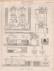 VICTORIAN ENGINEERING DRAWING. Condensing Beam Steam Engine. Saltaire 1860