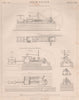 VICTORIAN ENGINEERING DRAWING Horizontal Condensing & Compound Steam Engine 1860