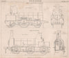 VICTORIAN ENGINEERING DRAWING. Passenger & goods Locomotives. Steam trains 1860