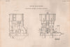 VICTORIAN ENGINEERING DRAWING. Inverted double Cylinder Engines 1860 old print