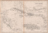 CARIBBEAN West Indies. Inset the Panama Railway & Jamaica. BRITANNICA 1860 map