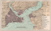 Constantinople (Istanbul). Turkey. Bosphorus. BARTHOLOMEW 1886 old antique map