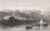 View of Corfu town. Greece. Boats. BARTHOLOMEW 1886 old antique print picture