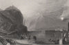 The Drachenfels. Germany 1886 old antique vintage print picture