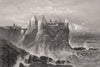 Dunluce Castle. Ireland 1886 old antique vintage print picture