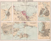 FRENCH PORTS. Boulogne Cherbourg Brest Le Havre Toulon Marseilles 1886 old map
