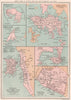BRITISH ASIAN SETTLEMENTS. Hong Kong Perim Penang Malacca Aden Labuan 1886 map