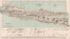 JAVA & sectional view mountain heights. Dutch East Indies. PETERMANN 1886 map