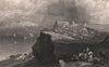 Lisboa. Lisbon from Fort Almeida. Portugal 1886 old antique print picture