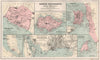 BRITISH MALAY SETTLEMENTS. Singapore city plan. Malacca Penang Labuan 1886 map